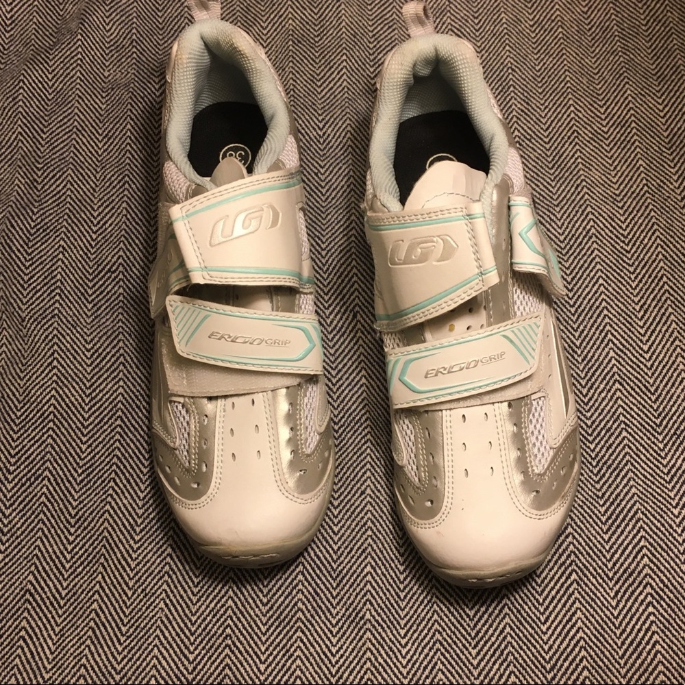 Louis Garneau Ergo Grip White Cycling Spin Shoes